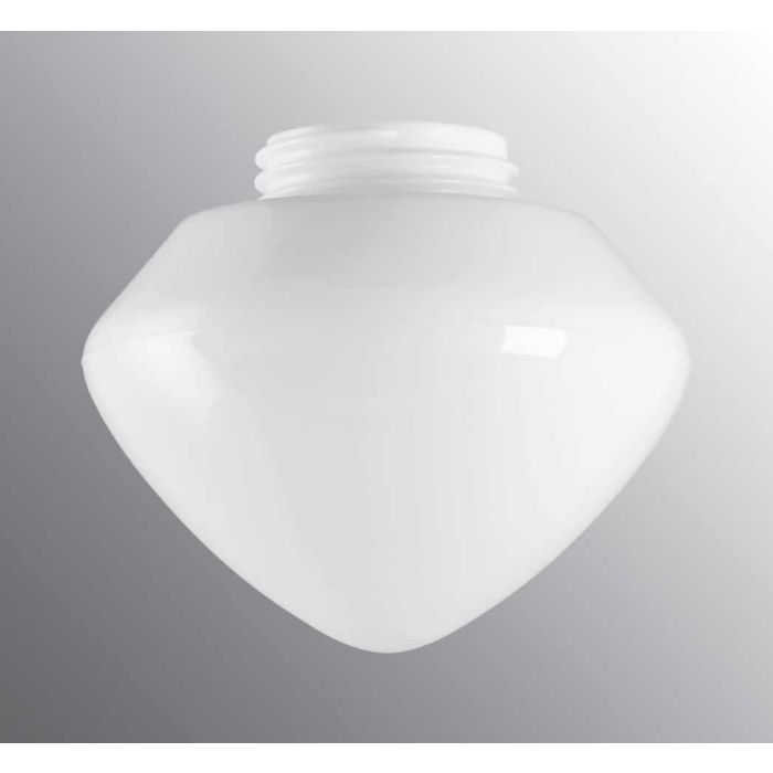Kuppel Stil och Lyx blank opal gjenge 84,5 mm Ø 190 mm høyde 135 mm