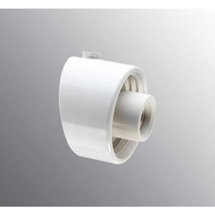 Sokkel gjenge 84,5 mm hvit IP54 skrå E27 75W