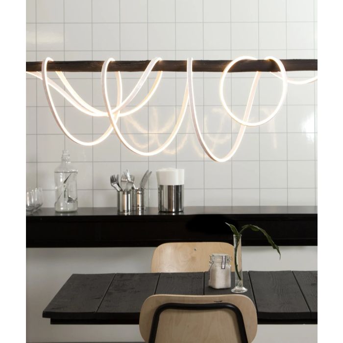 Neoled Lystau med dobbelsidig tape 6 meter, med start, Varmhvitt lys