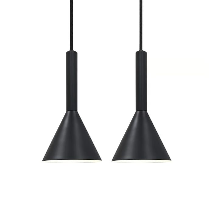 Kelvis takpendel, diameter 11 cm, pakke med 2, Sort