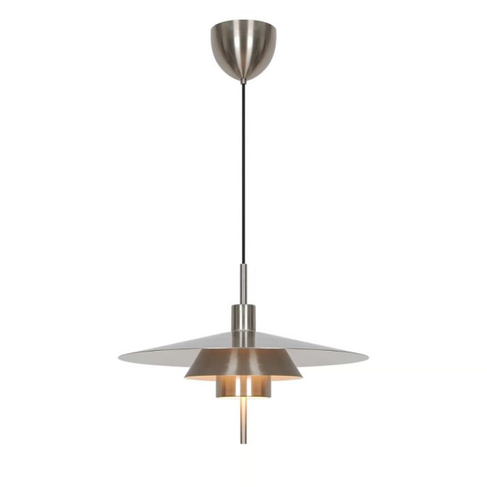 Latika takpendel, diameter 45 cm, Børstet krom
