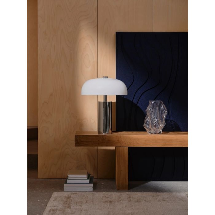 Gabrielle bordlampe, høyde 43 cm, Krom