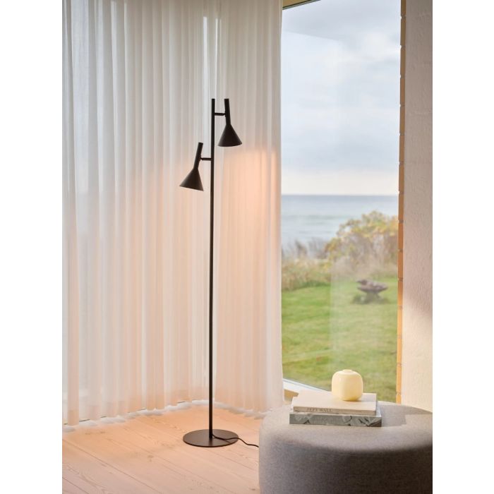 Kelvis gulvlampe, høyde 151 cm, Sort