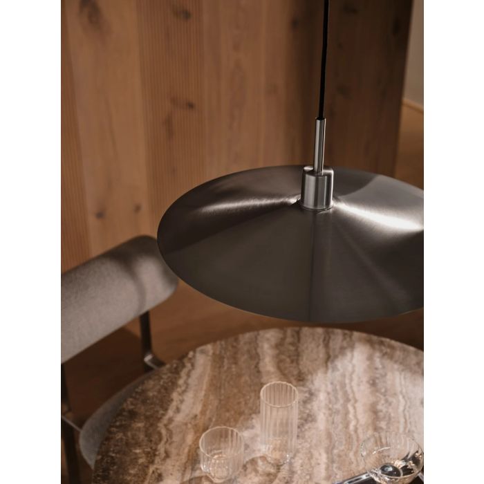 Latika takpendel, diameter 45 cm, Børstet krom