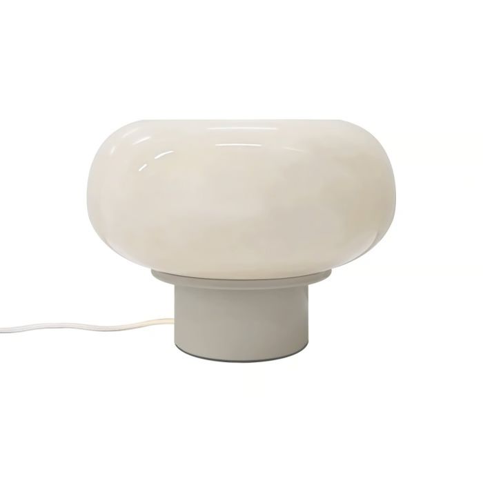 Malti bordlamp, Beige glass