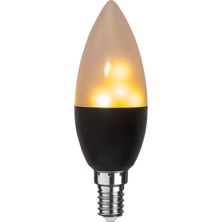 Oxide Leeds Fellow Decoration flammepære E14 1800K 0,8-1,2W LED 18lm, Gravitasjonssensor, Sort  | Lysbutikken.no