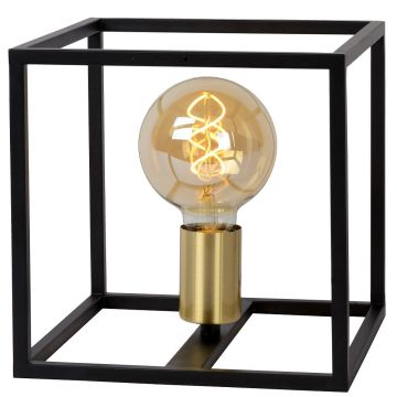 Ruben bordlampe, høyde 22 cm, Sort/Satinert messing
