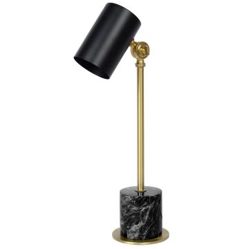 Brandon skrivebordslampe, høyde 48 cm, Sort/Messing