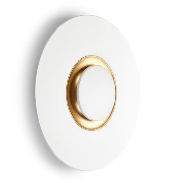 Bigbang vegglampe, diameter 51 cm, Hvit / Gull