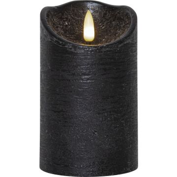 Flamme Rustic 12 cm kubbelys, Sort