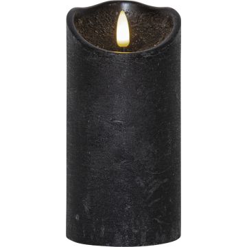 Flamme Rustic 15 cm kubbelys, Sort