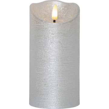 Flamme Rustic 15 cm kubbelys, Sølv