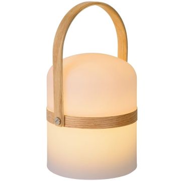 Joe oppladbar bordlampe, høyde 26 cm, 3W LED 2800K, Hvit