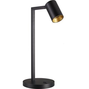Oz K1 bordlampe, høyde 41 cm, Sort (RAL9005) / Gull mansjett