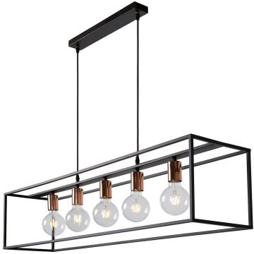 Arthur 5 pendelskinne, lengde 110 cm, Sort/Kobberfarget