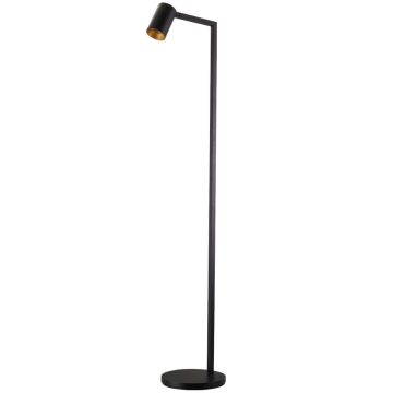 Oz K1 gulvlampe, høyde 113 cm, Sort (RAL9005) / Gull mansjett