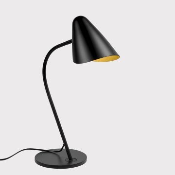 Organic bordlampe, høyde 47 cm, Sort/Gull