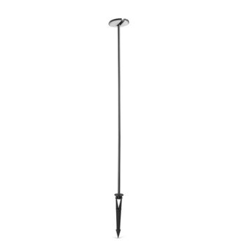 Invisible, 9W LED, IP54 for jordspyd, høyde 123 cm, Sort