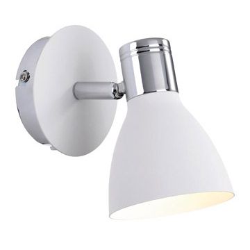 Huseby vegglampe, Krom/Hvit
