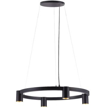 Oz K4 sirkelpendel, diameter 60 cm, Sort (RAL9005) / Gull mansjett