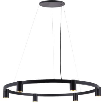 Oz K6 sirkelpendel, diameter 90 cm, Sort (RAL9005) / Gull mansjett