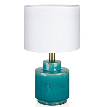 Cous bordlampe, høyde 41 cm, Antikkblå/Hvit