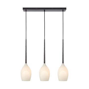 Salut 3 pendelskinne, lengde 63 cm, Sort/Hvit