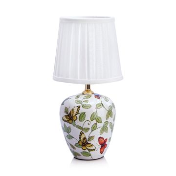 Mansion bordlampe, høyde 33 cm, Mønstret/Hvit