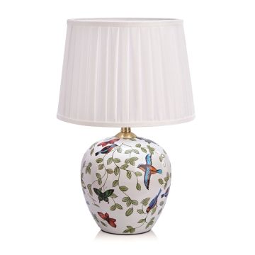 Mansion bordlampe, høyde 48 cm, Mønstret/Hvit