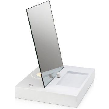Reflect sminkespeil, bordlampe med USB, Hvit