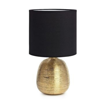 Oscar bordlampe, høyde 38 cm, Gull/Sort