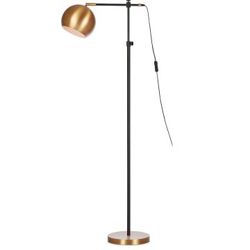 Chester gulvlampe, høyde 135 cm, Sort / Bronse