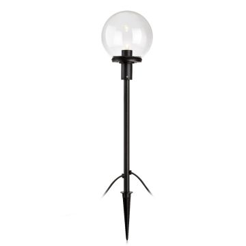 [2] Garden 24 hagelampe med kuppel (u/trafo), høyde 60 cm, 3000K 120lm, Sort/Klar