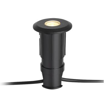 [2] Garden 24 Decklight, diameter 6 cm (u/trafo), 3000K 48lm, Sort