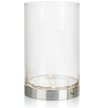 Bouquet oppladbar bordlampe, 3W LED 3000K 160lm, høyde 29 cm, Krom / Klart glass