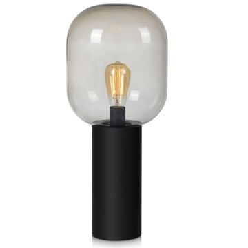 Brooklyn bordlampe, høyde 56 cm, Sort / Røykfarget