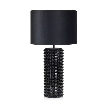 Proud bordlampe med tekstilskjerm, høyde 65 cm