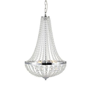 Gränsö IP44 lysekrone, diameter 40 cm, Krom