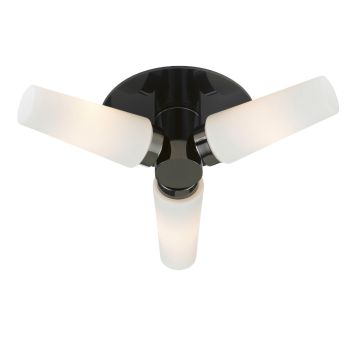 Brastad 3 taklampe IP44, diameter 39 cm, Sort