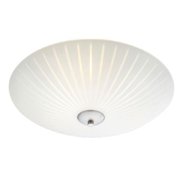 Cut takplafond, diameter 43 cm, Hvit/Stål