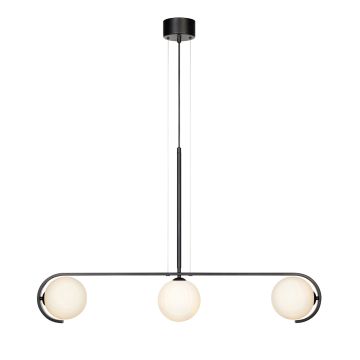 Pals 3 pendelskinne, lengde 100 cm, Sort/Hvit