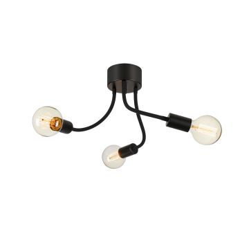 Medusa 3 taklampe, diameter 44 cm, Sort