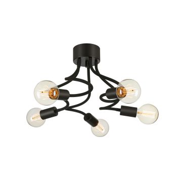 Medusa 5 taklampe, diameter 70 cm, Sort