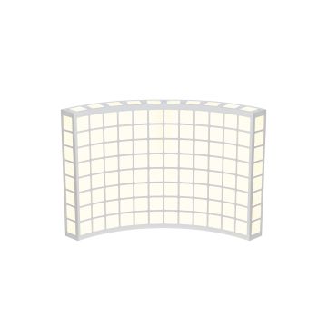 Kino buet vegglampe LED 3000K 2100lm, Hvit