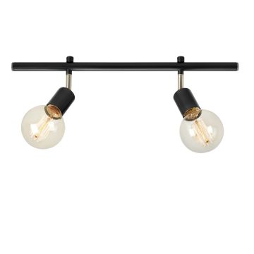 [2] Expand 2 x E27 lampe, 50 cm, Sort