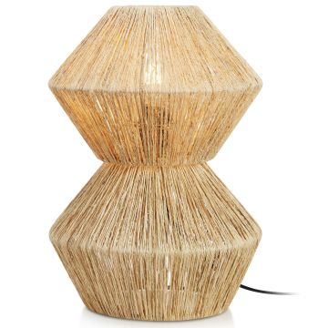 Straw bordlampe, høyde 40 cm, Natur