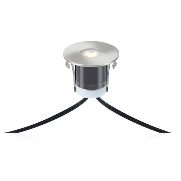[2] Garden 24 Decklight 3-pk (u/trafo), diameter 5 cm, 3000K 55lm, Stål