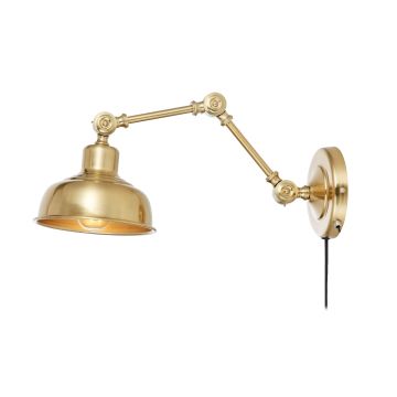 Grimstad vegglampe, fremspring 47 cm, Mørk messing