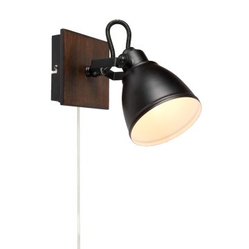 Native vegglampe, Brun/Sort