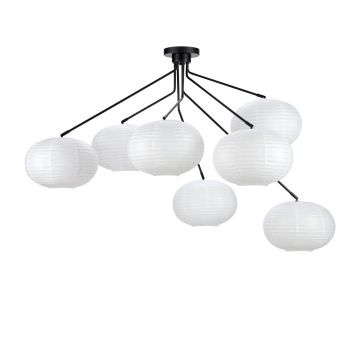 Galaxy 7 taklampe, diameter 131 cm, Sort/Hvit